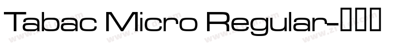 Tabac Micro Regular字体转换